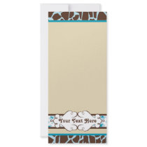 Hip and Chic Animal Print: Blue rack cards by NicChic Hip and Chic Animal Print: Blue rack cards