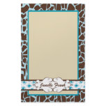 Hip and Chic Animal Print: Blue Custom Stationery