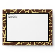 Hip and Chic Animal Print Envelope envelope