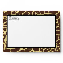 Hip and Chic Animal Print Envelope