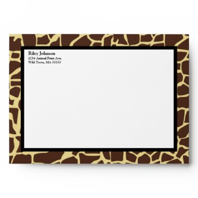 Hip and Chic Animal Print Envelope by NicChic