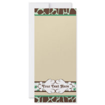 Hip and Chic Animal Print: Green rack cards by NicChic Hip and Chic Animal Print: Green rack cards