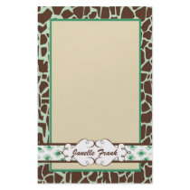 Hip and Chic Animal Print: Green stationery