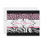 Hip and Chic Animal Print Note Card Announcement