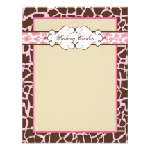 Hip and Chic Animal Print Note Card: Pink Invitations