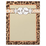 Hip and Chic Animal Print: Orange Custom Letterhead