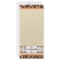 Hip and Chic Animal Print: Orange rack cards by NicChic Hip and Chic Animal Print: Orange rack cards