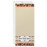 Hip and Chic Animal Print: Orange Rack Card Template