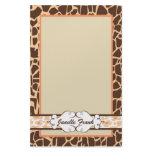 Hip and Chic Animal Print: Orange Stationery