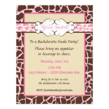 Hip and Chic Animal Print: Pink Custom Invitations