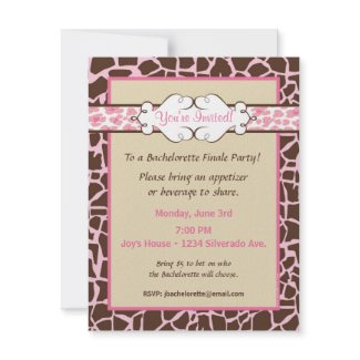 Hip and Chic Animal Print Invitation