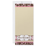Hip and Chic Animal Print: Pink Custom Rack Cards