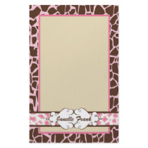 Hip and Chic Animal Print: Pink stationery