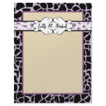 Hip and Chic Animal Print: Purple Letterhead Design