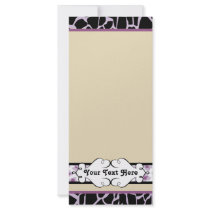 Hip and Chic Animal Print: Purple rack cards by NicChic Hip and Chic Animal Print: Purple rack cards