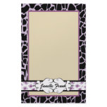 Hip and Chic Animal Print: Purple Customized Stationery