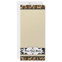 Hip and Chic Animal Print rack cards by NicChic Hip and Chic Animal Print rack cards