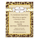Hip and Chic Animal Print: Yellow Custom Invitation