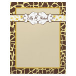 Hip and Chic Animal Print: Yellow Letterhead Design