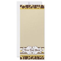 Hip and Chic Animal Print: Yellow rack cards by NicChic Hip and Chic Animal Print: Yellow rack cards