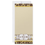 Hip and Chic Animal Print: Yellow Rack Card Design