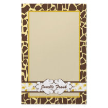 Hip and Chic Animal Print: Yellow stationery
