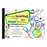 Hip and Colorful Bowling Invitation