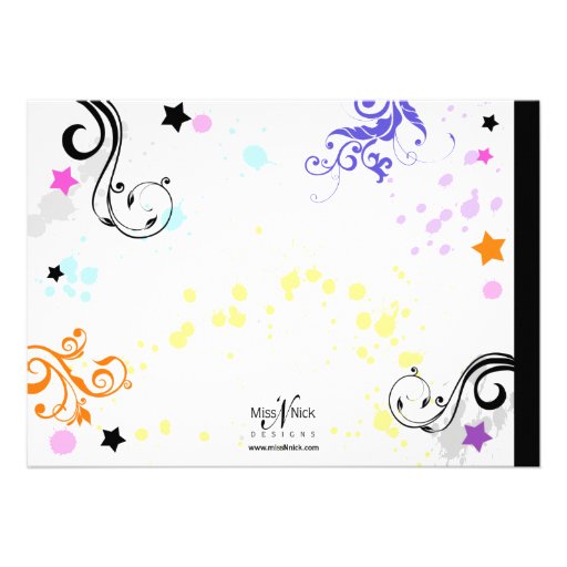 Hip and Colorful Bowling Invitation