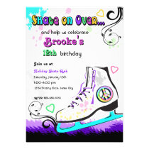 Hip and Colorful Ice Skate Invitation invitations