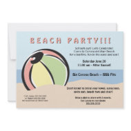 Hip and Fun Beach Ball Invitation invitation