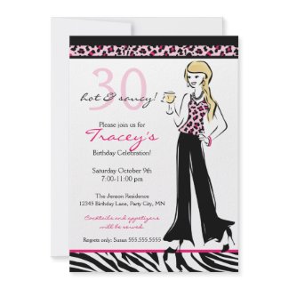 Hip and Sexy Young Woman Party Invitation invitation