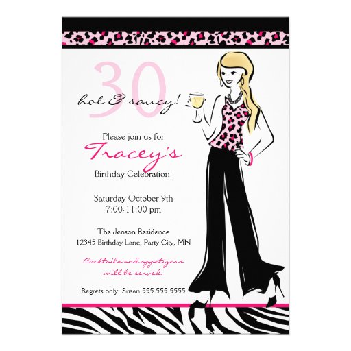 Hip and Sexy Young Woman Party Invitation