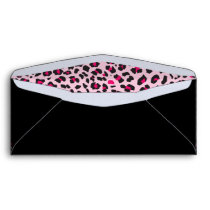 Hip Animal Print Envelope - Pink & Black2