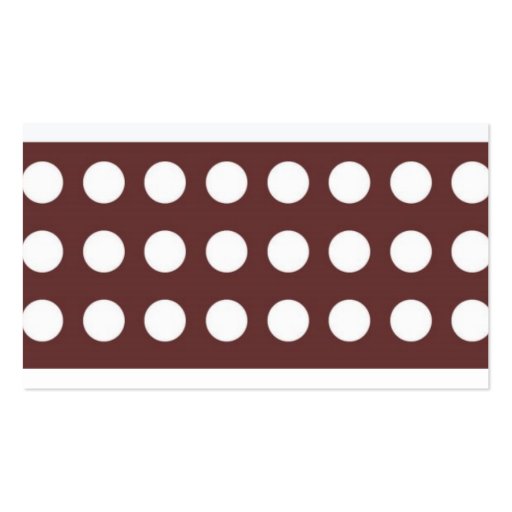 Hip Blue and Brown Dot "mommy card" Business Cards (back side)