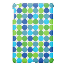 Hip Blue and Green Polka Dot Pattern Case For The iPad Mini