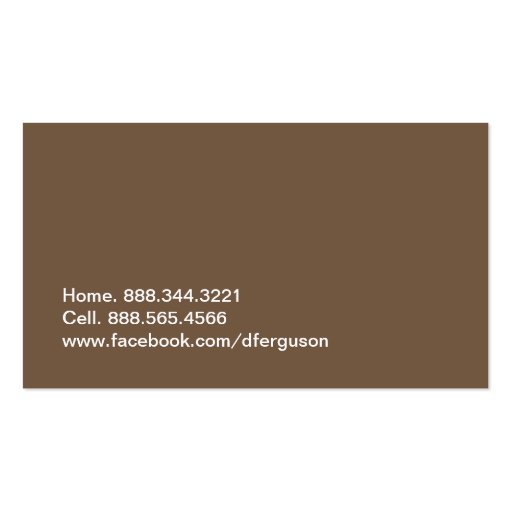 Hip Chevron Profile Card - Business Card (back side)