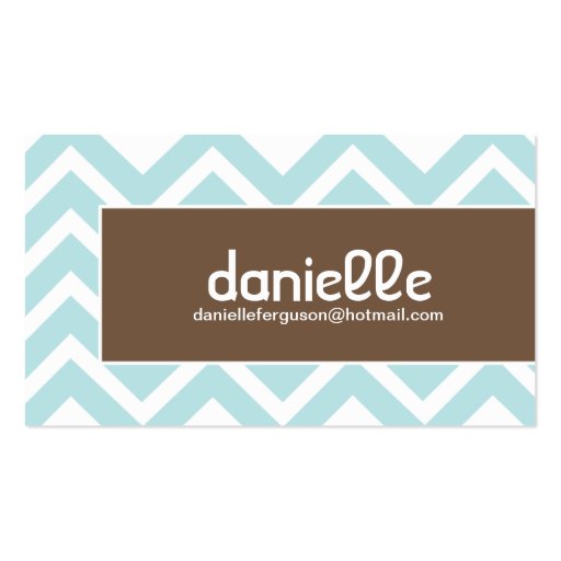 Hip Chevron Profile Card - Business Card (front side)