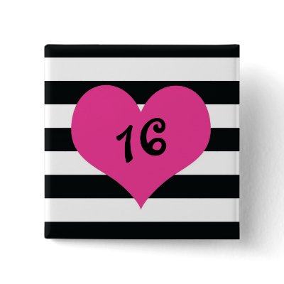 Hip Chick 16th Brithday Button by jgh96sbc