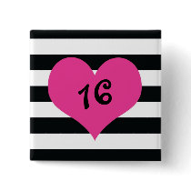 Hip Chick 16th Brithday Button by jgh96sbc Hip Chick 16th Brithday Button