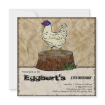 Hip Chicken, 5.25"x5.25" invitation
