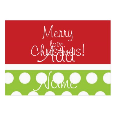 Hip Christmas Gift Tags Business Cards