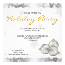 Hip Christmas Holiday Party Snowflake Invitations
