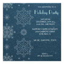 Hip Christmas Holiday Party Snowflake Invitations