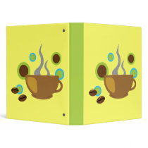 Hip Coffee Art 3 Ring Binder