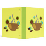Hip Coffee Art 3 Ring Binder