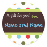 Hip Dots Personalized Gift Sticker