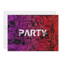 Hip Grunge Birthday Party Invitation