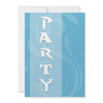 Hip Grunge Lite Blue Birthday Party Invitation by mariannegilliand Hip Grunge Lite Blue Birthday Party Invitation