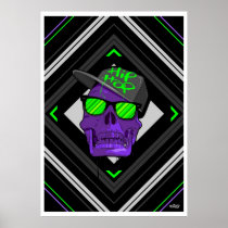 artsprojekt, skull, shades, hip, hop, music, urban, graffiti, cap, smirap, Poster with custom graphic design