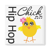 Hip Hop Chick Refrigerator Magnets